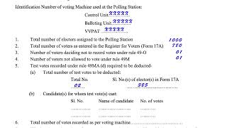 Form 17C Account of Votes Recorded [upl. by Ietta]