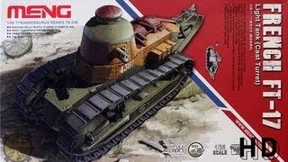 Unboxing the Meng FT17 Light Tank w Cast Turret 135 [upl. by Cathee152]