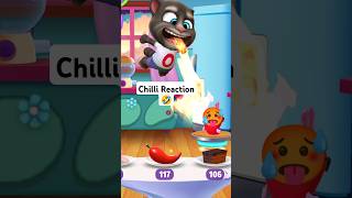 Chilli Reaction 🤣 shorts funny mytalkingtom [upl. by Rima469]