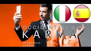 Occidentalis KarmaFrancesco Gabbani español  italiano LetraLyrics Italia Eurovision 2017 [upl. by Christine]