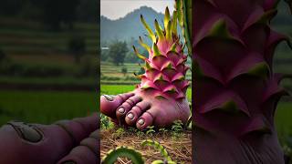 How to grow beautiful testy fruit and leg dragon Fruit amazing naturalfruitgradntrendingsong [upl. by Lerrad]