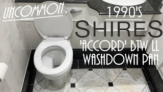 Uncommon 1990s Shires Accord Washdown BackToWall Pan w Low Level Cistern [upl. by Anma]