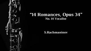 14 Romances  Vocalise SRachmaninov  Clarinet Solo  Musical Accompaniment [upl. by Aicxela]