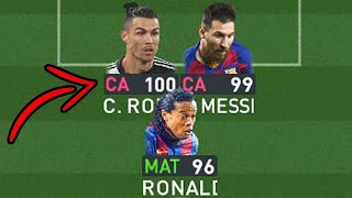 CRISTIANO RONALDO 100 E UM GOLAÇO DO RONALDINHO   PES 2020 myClub [upl. by Ainoda]