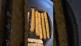 Tempeh Fries with Canes Copy Cat Dipping Sauce vegan veganfood recipe [upl. by Ahsilet]