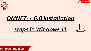 OMNET 6 0 installation steps in Windows 11 [upl. by Kcirrag924]