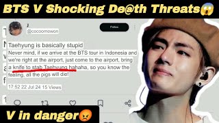 BTS V Shocking Deth threats 🤬😡 BTS V new video BTS V new update bts taehyung kpop [upl. by Wolenik]