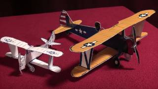 Free Scale Paper Biplane WW II Stearman Model 75 [upl. by Eniwtna]