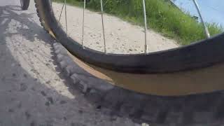 Pushing my bike with the complete flat rear tire [upl. by Ekusuy]