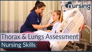 Assessing the Thorax and Lungs Nursing Skills [upl. by Zarger]