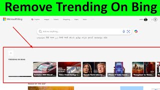 How to Remove Trending On Bing from Bingcom Search Engine [upl. by Bradshaw]