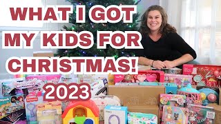 WHAT I GOT MY KIDS FOR CHRISTMAS 2023 CHRISTMAS GIFT IDEAS FOR 6YO 4YO 2 YO amp NEWBORN [upl. by Alrich]