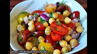 Kichererbsen Tomatensalat  multikultikuechede [upl. by Adora]