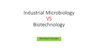 Industrial Microbiology vs Biotechnology  Industrial microbiology series [upl. by Rrats]