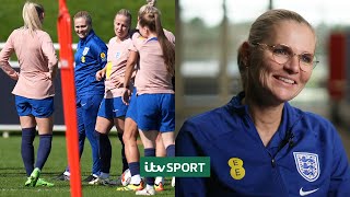 Sarina Wiegman REVEALS why she extended her contract as England manager 😅  ITV Sport [upl. by Anilec]