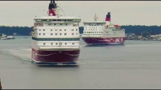 MS Gabriella amp Amorella I Mariehamn 12 Januari 2018 Viking Line [upl. by Enaht]