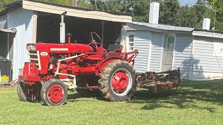 IH farmall 140 brush hogging [upl. by Abercromby926]