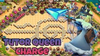 War TH 1216 Tutor Queen Charge  Clash of clans [upl. by Higley267]