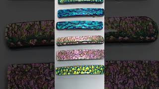 Latest dichroic glass barrettes for fine hair fusedglass dichroicglass [upl. by Sanders]