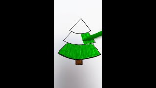 EASY Drawing a Christmas Tree for Kids 🎄 [upl. by Clarette470]