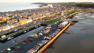 Burghead moray coast  Harbour dji mini great sunset [upl. by Aminta]