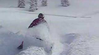 Snowmobiling in deep snow [upl. by Teeter]