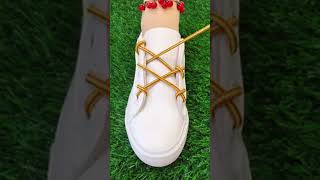 Lace pattern tying method  360 shoes shoelaces fashion shoeslacestyles nike sandals [upl. by Sabu]