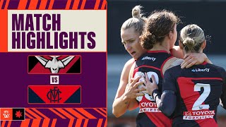 Essendon v Melbourne Highlights  Week Five 2024  AFLW [upl. by Anauqat]