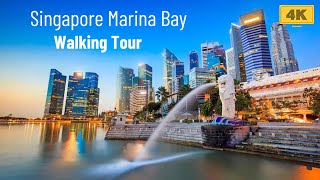 Singapore Marina Bay Sands Walking Tour 4K [upl. by Tadeas524]