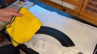 HO slot car track  AFX Giant Raceway  Track cleaning [upl. by Kamillah]