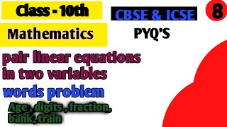 pair linear equations in two variables class 10 [upl. by Ihcas248]