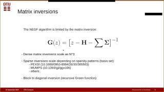 MAX Webinar 2020  TranSIESTA new functionalities matrix inversion [upl. by Eerolam]