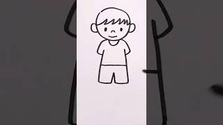 How to Draw Boy  Easy Boy Drawing on Paper [upl. by Steele33]