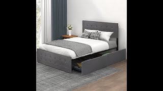 HOW TO ASSEMBLE AN IDEALHOUSE BED FRAME WITH STORAGE DRAWERS [upl. by Edda]