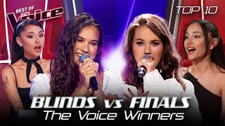 ICONIC The Voice WINNERS FIRST amp LAST Blind Auditions vs Finals  Top 10 [upl. by Nesyrb]