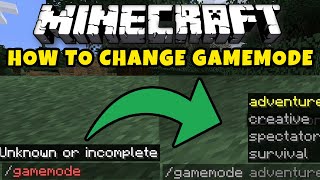 Minecraft Java How To Change Game Mode Survival to Creative Gamemode Minecraft Tutorial [upl. by Thera]