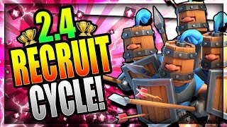 FASTEST RECRUIT CYCLE EVER CRAZY 24 ELIXIR CYCLE DECK Clash Royale Recruit Deck [upl. by Kwok]