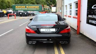 R231 SL500 CKS Sport Exhaust and Genuine AMG SL63 Rear Diffuser [upl. by Yhtamit990]