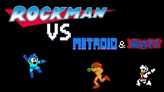 ROCKMAN fan game Mega Man vs Metroid amp Ghosts n Goblins Boss clear No Damage only Buster [upl. by Anahsal]