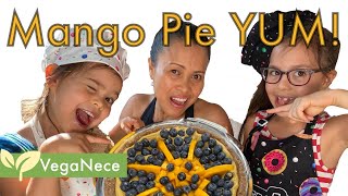 Vegan Mango Pie Dessert  No baking  Easy [upl. by Ainoyek]