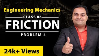 Friction  Problem 4  Friction in Engineering Mechanics  First Year Engineering [upl. by Atyekram306]