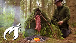 Riesenfleischlappen im Wald geräuchert und gegrillt Fire Kitchen ASMR 🔥🔥🔥 [upl. by Suzie250]