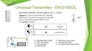 Inovonics Training 101 Part 2 Universal Transmitters [upl. by Ehrenberg775]