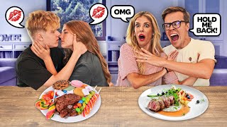 First DOUBLE DATE with Rebecca Zamolo TEEN vs ADULT Couples Challenge❤️ Piper Rockelle [upl. by Fredette]