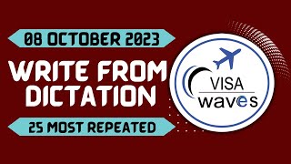 PTE Write From Dictation  OCTOBER 2023  Most Repeated [upl. by Cliff291]