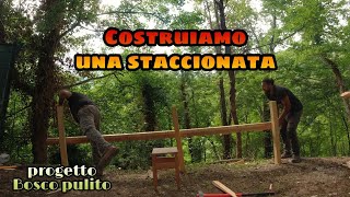 COSTRUIAMO UNA STACCIONATA quotBosco pulitoquot [upl. by Olocin394]