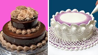 Most Satisfying Chocolate Cake  Amazing Chocolate Cake Decorating Tutorial  So Yummy Cake [upl. by Hobie]