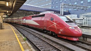 Trains At Brussels South BruxellesMidiBrusselZuid Railway Station 2082024 [upl. by Leba]