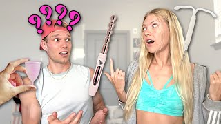 QUIZZING MY BOYFRIEND ON FEMALE PRODUCTS PT2 [upl. by Beora]