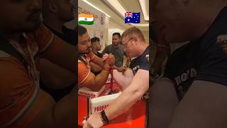 Ryan Bowen practice with 100kg Indian champion Benjamin armwrestling india viralvideo [upl. by Ayvid]